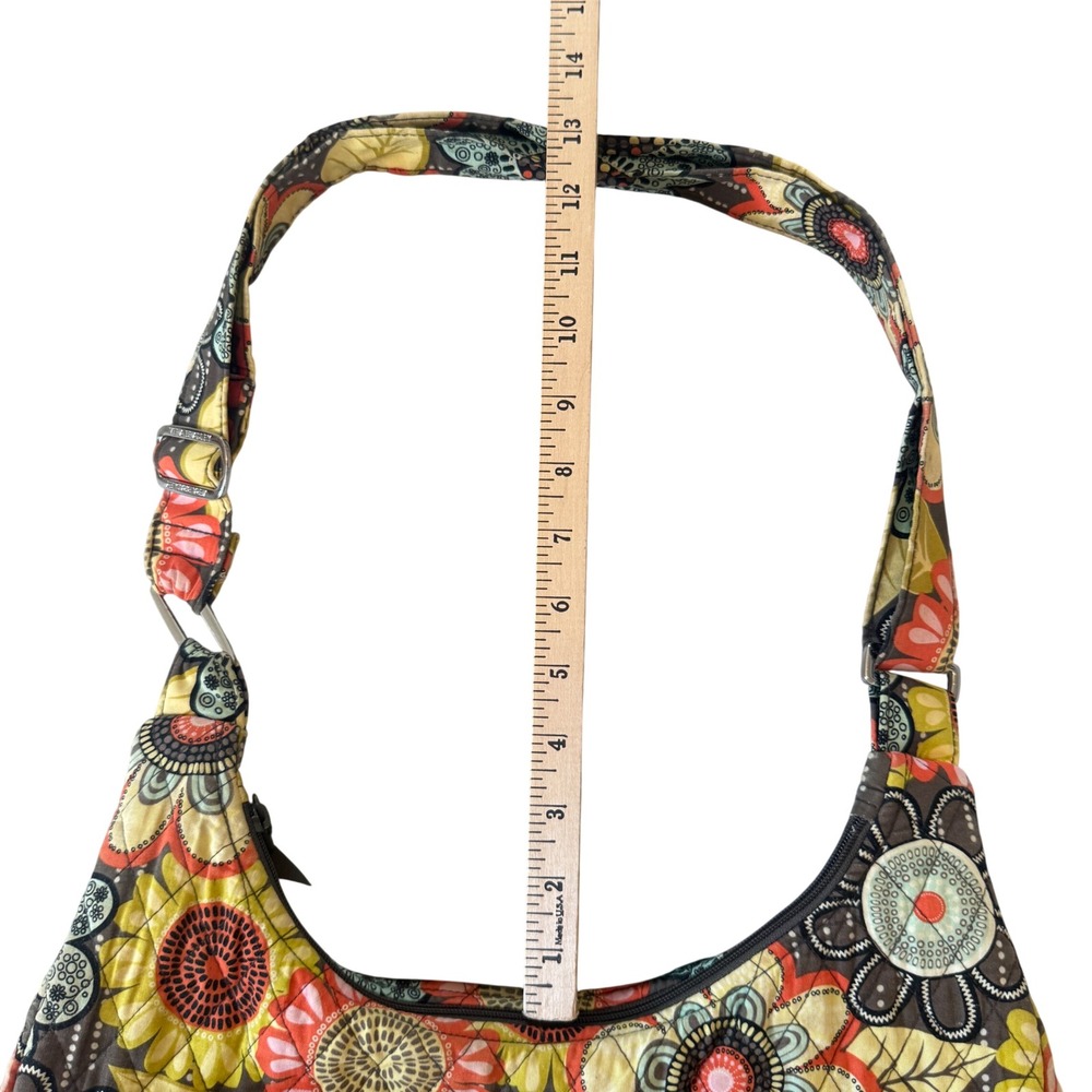 Vera Bradley Cargo Sling Crossbody Bag Cupcakes Green Retired Quilted Floral - Picture 6 of 16